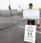 Barton Lifting Bridge Protest AJ Bell Stadium